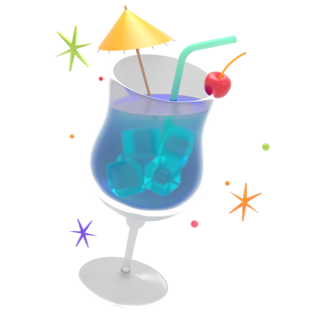 Cocktails sans alcool  3D Illustration