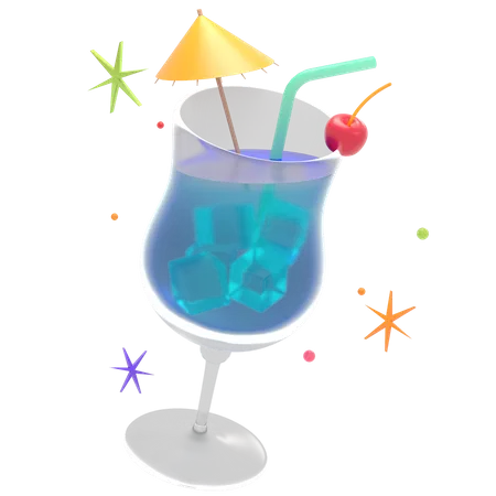 Cocktails sans alcool  3D Illustration