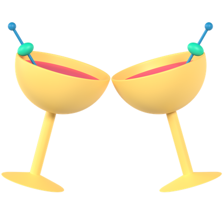 Cocktails trinken  3D Icon