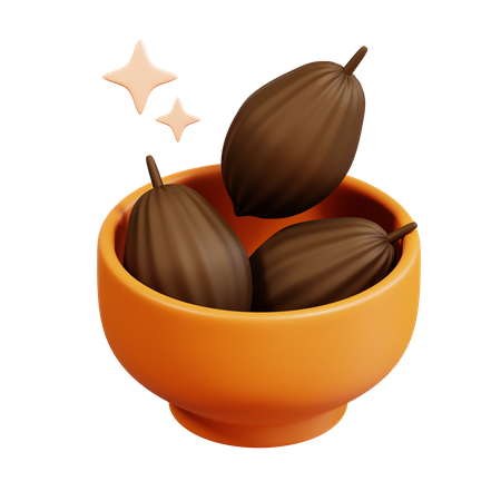 Cocoa Beans  3D Icon