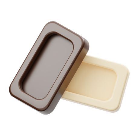 Cocolate & White CHocolate Bar  3D Icon