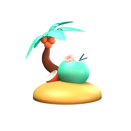 Coconut  3D Icon