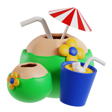 코코넛  3D Icon