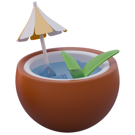 Coconut Cocktail  3D Icon
