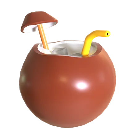 Coconut Drink 3 D Illustration Good For Holiday And Travel Design 3D Icon