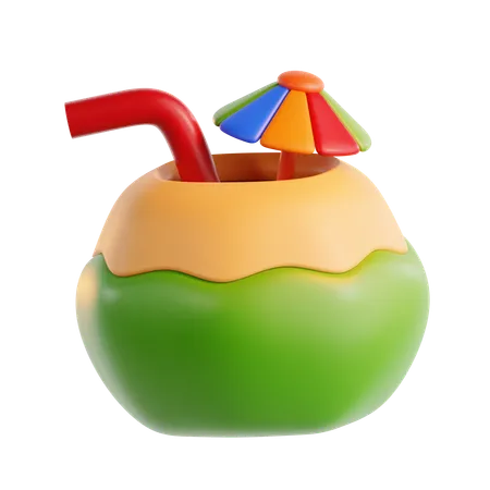 코코넛 음료  3D Icon