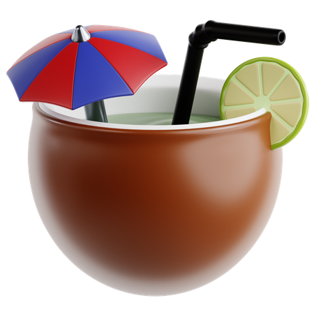 Coconut Drink  3D Icon