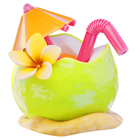 Coconut Drink  3D Icon