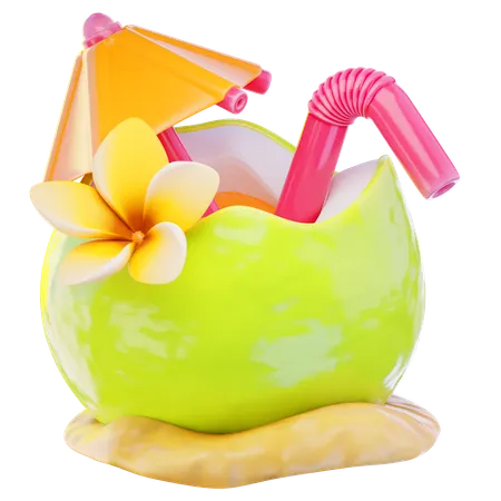 Coconut Drink  3D Icon