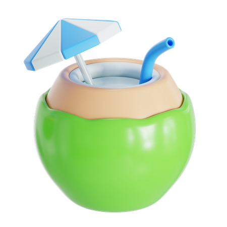 Coconut Drink  3D Icon