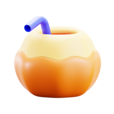 Coconut Drink  3D Icon