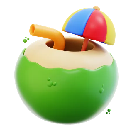 Coconut Drink  3D Icon