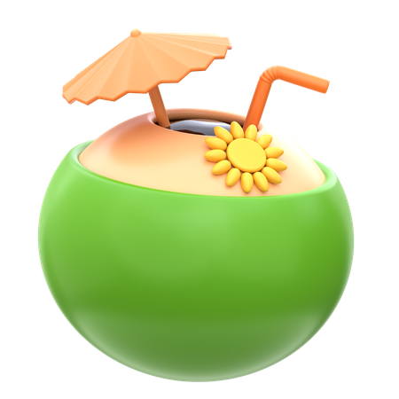 Coconut Drink  3D Icon