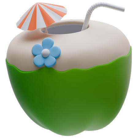 Coconut Drink  3D Icon