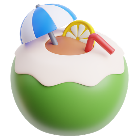 Coconut Drink  3D Icon