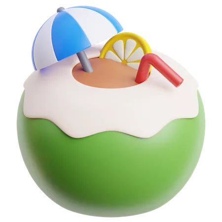 Coconut Drink  3D Icon