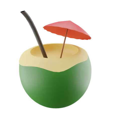 Coconut drink  3D Icon