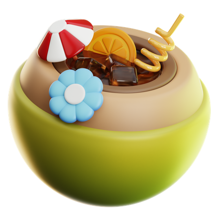 COCONUT DRINK  3D Icon