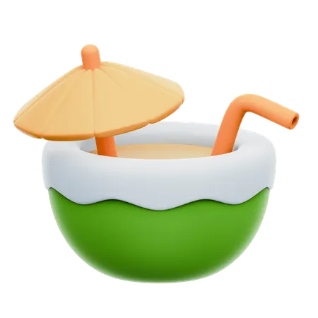 Coconut Drink  3D Icon