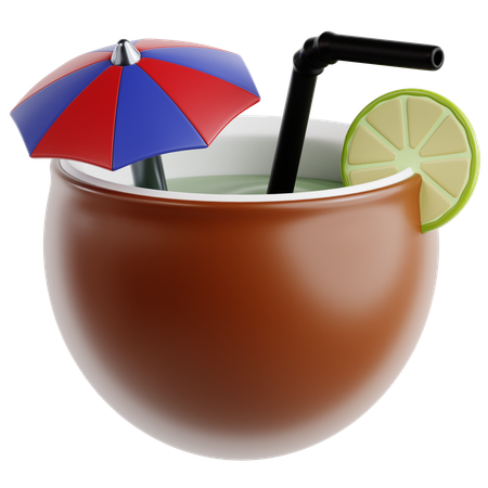 Coconut Drink  3D Icon