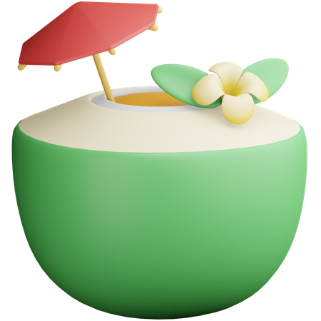 Coconut Drink  3D Icon