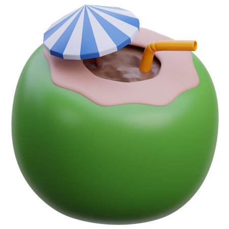 Coconut Drink  3D Icon