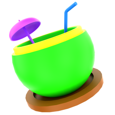 Coconut Drink  3D Icon