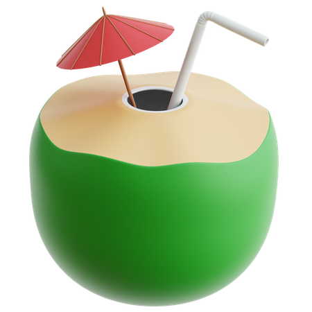 Coconut Drink  3D Icon