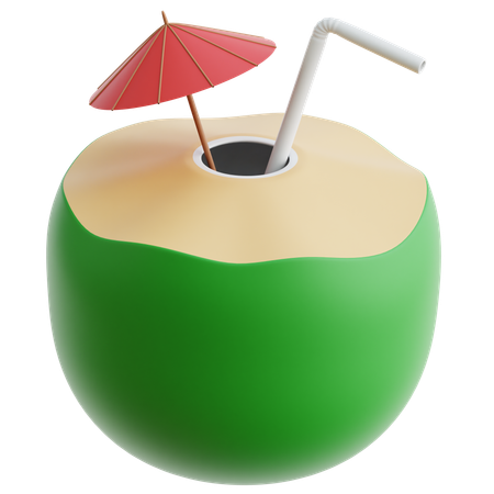 Coconut Drink  3D Icon