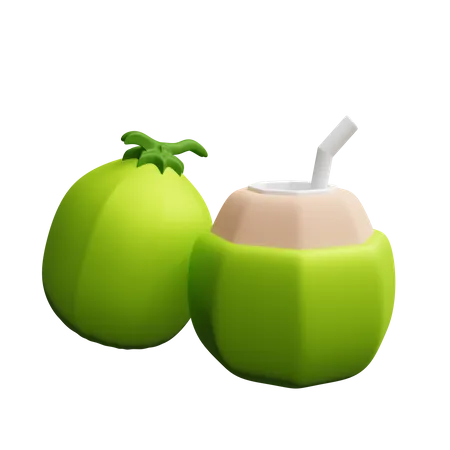 Coconut Drink  3D Icon