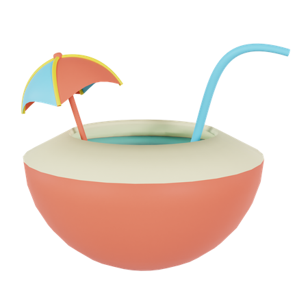 Coconut Drink  3D Icon