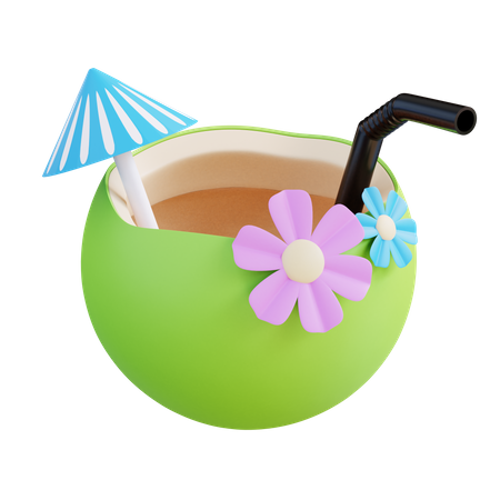 Coconut Drink  3D Icon