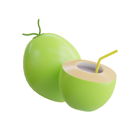 Coconut Drink  3D Icon