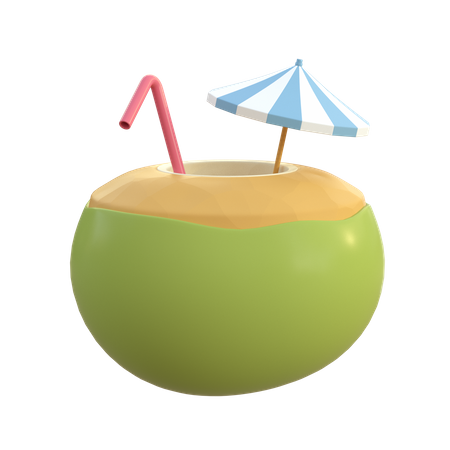 Coconut Drink  3D Icon