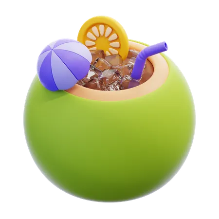 Coconut Drink  3D Icon