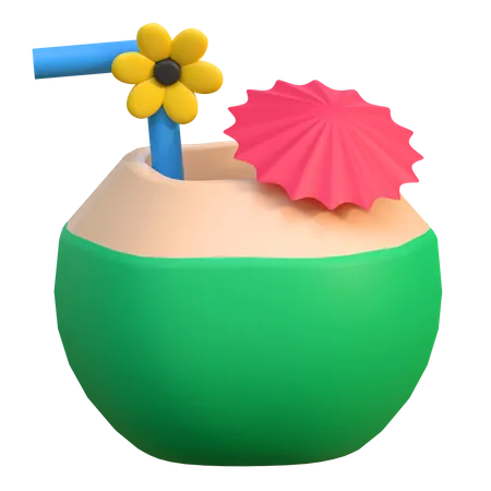 Coconut Drink  3D Icon