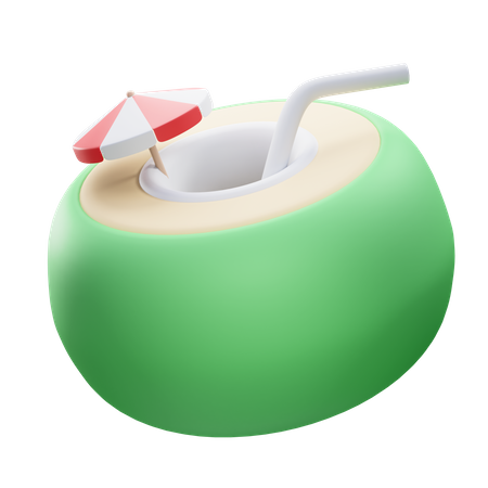 Coconut Drink  3D Icon