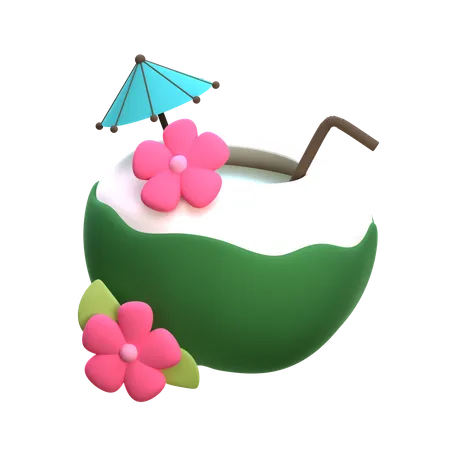 Coconut Drink  3D Icon