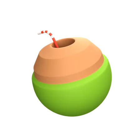 Coconut Drink  3D Icon