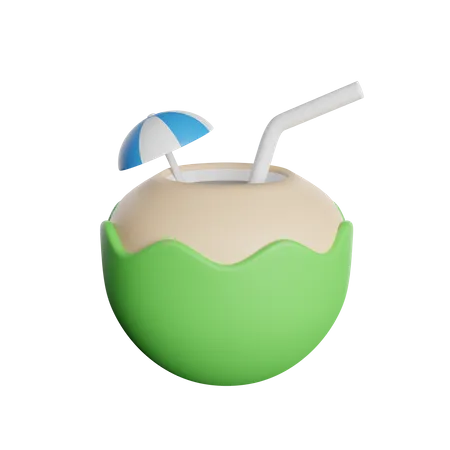 Coconut Drink  3D Icon