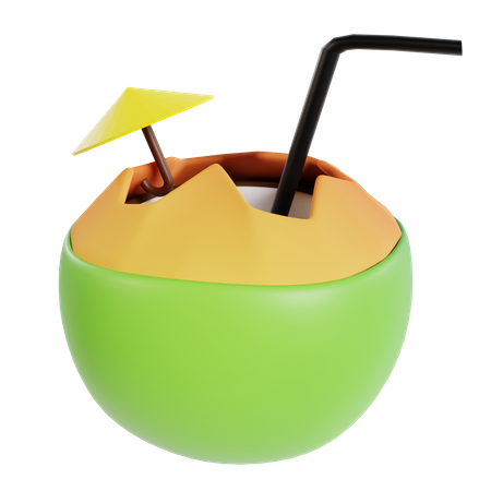 Coconut Drink  3D Icon