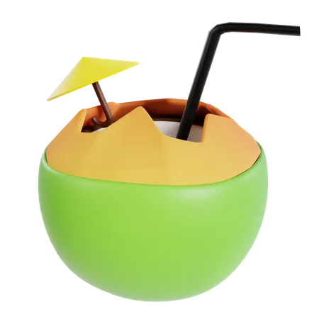 Coconut Drink  3D Icon