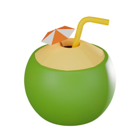 Coconut Drink  3D Icon