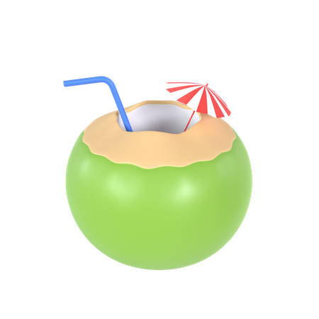 Coconut Drink  3D Icon