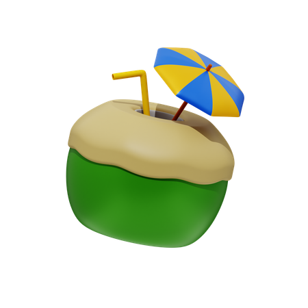 Coconut Drink  3D Icon