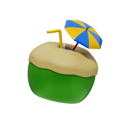 Coconut Drink  3D Icon