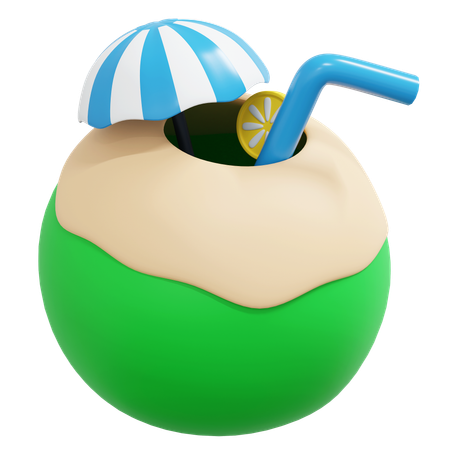 Coconut Drink  3D Icon