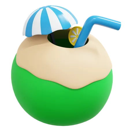 Coconut Drink  3D Icon