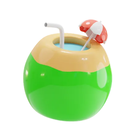 Coconut Drink  3D Icon