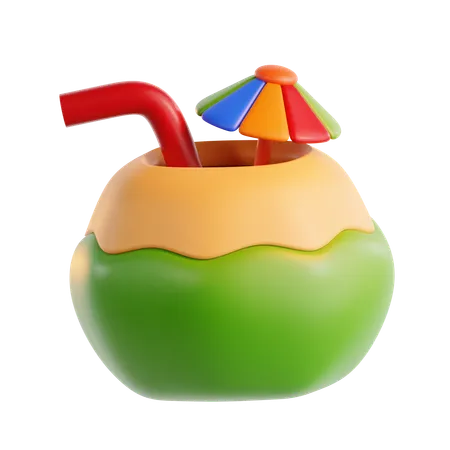 Coconut Drink  3D Icon